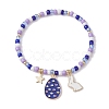 Alloy Enamel Charm Bracelets BJEW-JB10023-02-1