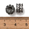 Brass Micro Pave Cubic Zirconia Beads KK-C072-25B-2