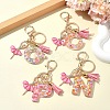 Letter A~Z Transparent Glitter Resin Pendant Keychains KEYC-FZ00024-21-11