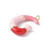 Brass Enamel Pendants KK-E093-03G-G-02-2