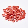 2-Hole Flat Round Resin Sewing Buttons for Costume Design BUTT-E119-34L-08-1