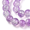 Transparent Crackle Baking Paint Glass Beads Strands DGLA-T003-01C-10-3
