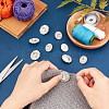 40Pcs 2 Style 1-Hole Zinc Alloy Rhinestone Shank Buttons DIY-GA0003-61-3