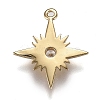 Eco-Friendly Brass Micro Pave Clear Cubic Zirconia Pendants ZIRC-H106-02G-2