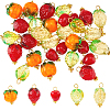 30Pcs 5 Styless Handmade Lampwork Pendants PALLOY-HS00034-1