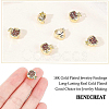 Brass Micro Pave Chocolate Cubic Zirconia Charms KK-BC0009-05-3