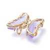 Brass Micro Pave Clear Cubic Zirconia Pendant ZIRC-P079-B02-16-2