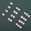 16Pcs 4 Styles Natural Freshwater Pearl Pendants PALLOY-AB00082-5