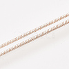 Brass Round Snake Chain Necklace Making MAK-T006-11B-RG-3