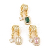 Brass Micro Pave Cubic Zirconia Pendants KK-Z151-17G-1