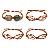 4Pcs Nylon Braided Bracelet BJEW-SZ0002-48B-1