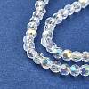 Faceted(32 Facets) Glass Beads Strands Round X-GF4mmC28-AB-3