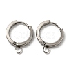 Tarnish Resistant 201 Stainless Steel Huggie Hoop Earrings Findings STAS-A167-01K-P-1