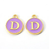 Golden Plated Alloy Enamel Charms ENAM-S118-10D-1
