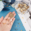 80Pcs 2 Colors 201 Stainless Steel Stud Earring Findings STAS-BBC0002-25-3