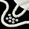 Flat Round Handmade Polymer Clay Beads CLAY-R067-10mm-21-2