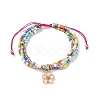 Adjustable Glass Bead Braided Beaded Bracelet BJEW-JB08951-4