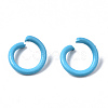 Spray Painted Iron Open Jump Rings X-IFIN-T017-04B-3