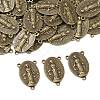 Holy Oval Carved Virgin Mary Tibetan Style Alloy Chandelier Component Links TIBEP-LF0961YKG-AB-FF-3