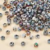 210Pcs 6 Colors Electroplated Natural Lava Rock Beads G-OC0001-97-5