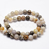 Natural Bamboo Leaf Agate Beads Strands X-G-F364-02-8mm-2