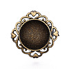 Adjustable Rhombus Alloy & Iron Bezel Cup Ring Base with Rotatable Tray MAK-T012-02AB-2