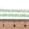 AB Color Plated Transparent Glass Rondelle Beads Strands EGLA-T029-2mm-10E-4