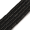 Natural Black Stone Beads Strands G-B091-A16-01-1