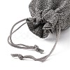 Polyester Imitation Burlap Packing Pouches Drawstring Bags ABAG-R005-9x12-04-4