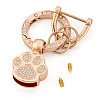 1Pc DIY Alloy Rhinestone Spring Gate Rings Keychains FIND-TA0008-54A-G-1