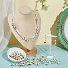 120Pcs Floral Printed Porcelain Beads PORC-UN0001-04-2