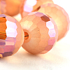 Faceted Round Electroplate Glass Bead Strands EGLA-S130-10mm-M-4
