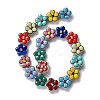 Handmade Porcelain Flower Beads Strands PORC-F003-01D-3