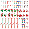 72Pcs 12 Styles Christmas Theme Opaque Resin Cabochons CRES-GA0001-09-1
