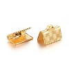 201 Stainless Steel Ribbon Crimp Ends STAS-L214-11G-2
