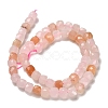 Natural Pink Aventurine Beads Strands G-H078-C09-01-3