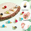 150Pcs Crackle Glass Pendants FIND-DC0001-50-4