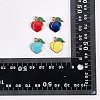 30Pcs 5 Colors Rack Plating Alloy Enamel Pendants ENAM-SZ0005-84-8