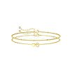 2Pcs 2 Styles Brass Beaded Bracelets & Satellite Chains Bracelets for Women FS-WG4A116-14-1