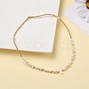 Letter Natural Freshwater Shell Pendant Necklaces NJEW-JN03421-03-6