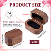 Octagon Wooden Ring Magnetic Boxes CON-WH0107-123A-2
