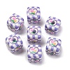Printed Opaque Acrylic Beads SACR-A009-01B-1