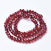 Electroplate Transparent Glass Beads Strands EGLA-A034-T3mm-F03-2