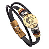 Braided Leather Cord Retro Multi-strand Bracelets BJEW-L616-20F-1