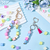 100Pcs Opaque Acrylic European Beads MACR-SP0002-16-4
