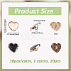 20Pcs 2 Colors Alloy Enamel Metal Buttons FIND-GF0008-18-2