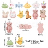 48Pcs 12 Styles Opaque Resin Pendants FIND-SC0003-24-2