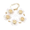 304 Stainless Steel Enamel Link Chain Bracelets for Women SA-K003-05G-2