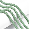 Handmade Polymer Clay Beads Strands CLAY-R089-6mm-050-4
