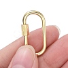 Brass Screw Carabiner Lock Charms ZIRC-E164-12G-5